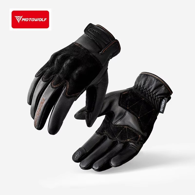 ถุงมือหนังสำหรับขี่มอเตอร์ไซค์ - Motorcycle Glove Knuckle บทวิจารณ์และราคา